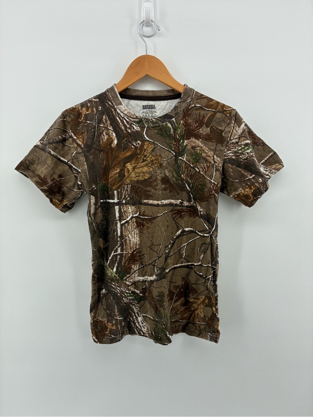 Russell Outdoors Athletic Camouflage Short Sleeve Tee - Brown/Green realtree
